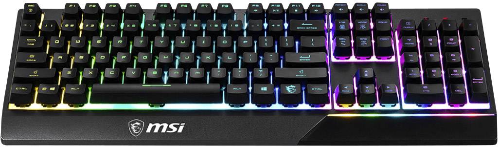 MSI Vigor GK30 USB Gaming-Tastatur Deutsch, QWERTZ Schwarz Beleuchtet, Multimediatasten