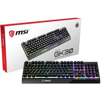 MSI Vigor GK30 USB Gaming-Tastatur Deutsch, QWERTZ Schwarz Beleuchtet, Multimediatasten MSI Vigor GK30 USB Gaming-Tastatur Deutsch, QWERTZ Schwarz Beleuchtet, Multimediatasten