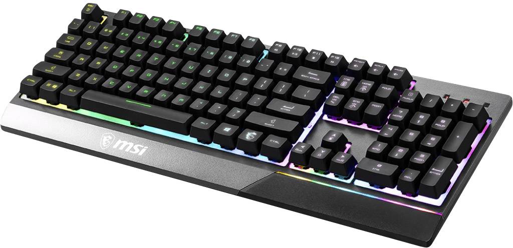 MSI Vigor GK30 USB Gaming-Tastatur Deutsch, QWERTZ Schwarz Beleuchtet, Multimediatasten