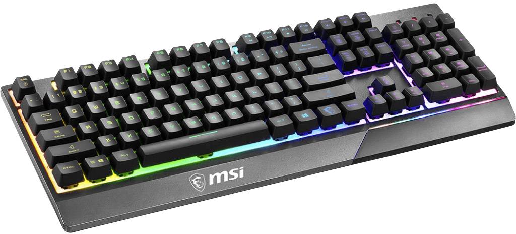 MSI Vigor GK30 USB Gaming-Tastatur Deutsch, QWERTZ Schwarz Beleuchtet, Multimediatasten