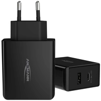 Ansmann Home Charger 247PD USB Ladegerät 45W 1x USB-A, 1x USB-C® USB PD Schwarz Innenbereich Ansmann Home Charger 247PD USB Ladegerät 45W 1x USB-A, 1x USB-C® USB PD Schwarz Innenbereich