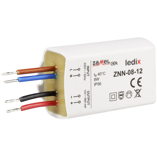 Zamel ZNN-08-12 LED-Treiber Konstantspannung 8 W 0.66 A 12 V/DC Überspannung