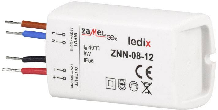 Zamel ZNN-08-12 LED-Treiber Konstantspannung 8W 0.66A 12 V/DC Überspannung 1St.