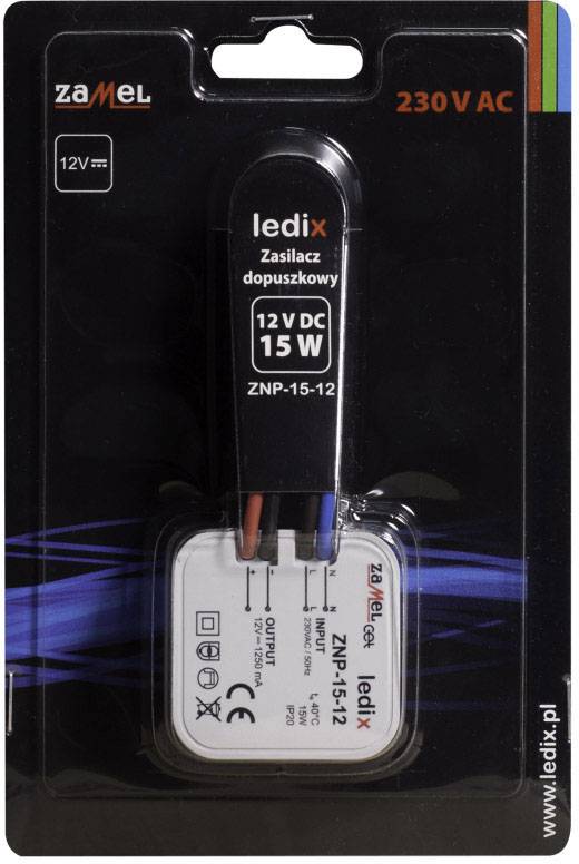 Zamel ZNP-15-12 LED-Treiber Konstantspannung 15W 1.25A 12 V/DC Überspannung 1St.