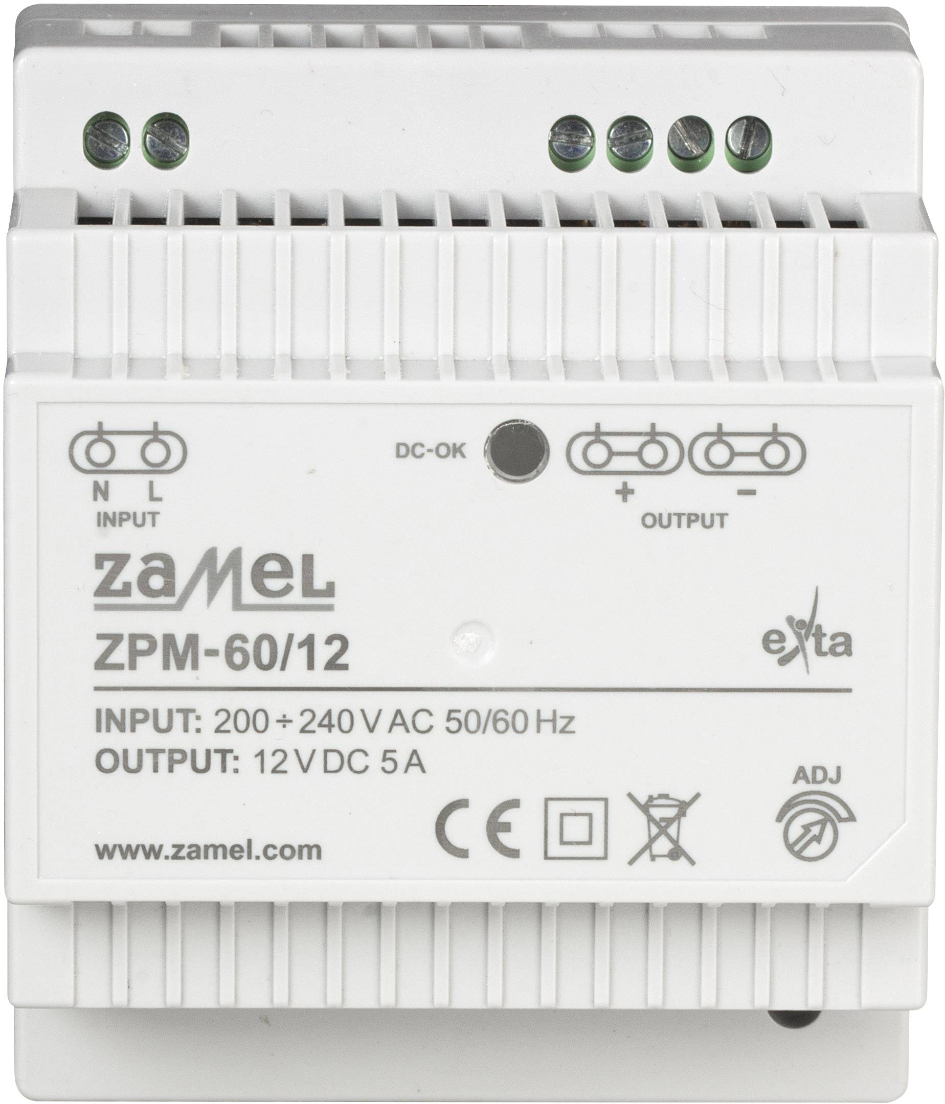 Zamel ZPM-60/12 Schaltnetzgerät 12 V 5 A 60 W 1 x