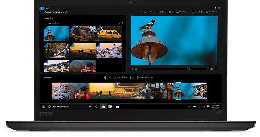 Lenovo ThinkPad E15 39.6cm (15.6 Zoll) Full-HD+ Notebook Intel® Core™ i5 I5-10210U 8GB RAM 256GB HDD 256GB SSD Intel UHD Graphics