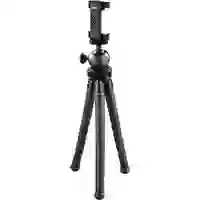 Hama FlexPro Dreibeinstativ 1/4 Zoll Arbeitshöhe=16 - 27cm Schwarz Für Smartphones und GoPro, Kugelkopf Hama FlexPro Dreibeinstativ 1/4 Zoll Arbeitshöhe=16 - 27cm Schwarz Für Smartphones und GoPro, Kugelkopf