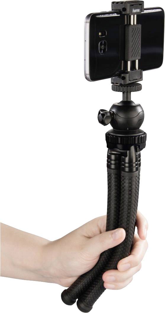 hama 00004605 Stativ "FlexPro" für Smartphone, GoPro und Fotokameras, 27 cm, Schwarz