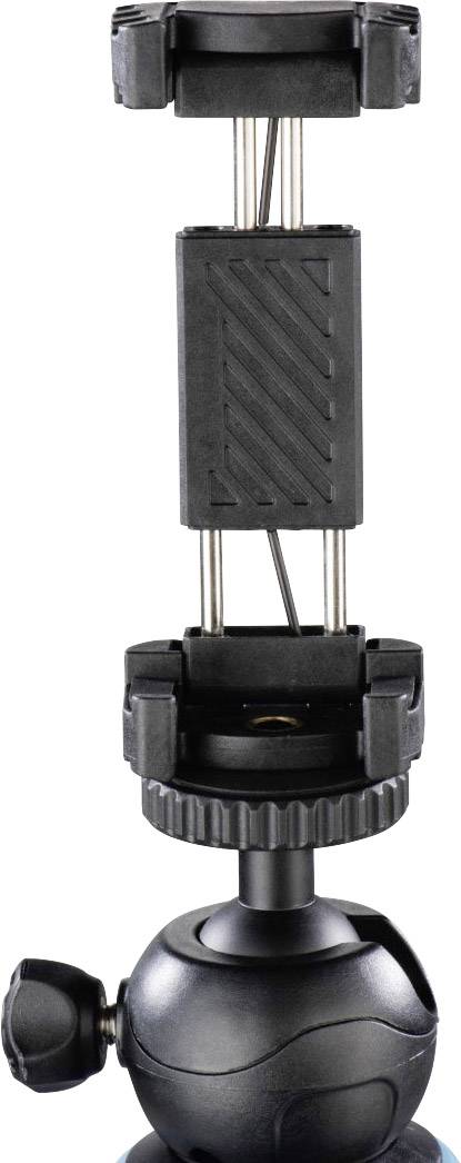 Hama FlexPro Dreibeinstativ 1/4 Zoll Arbeitshöhe=16 - 27 cm Schwarz Für Smartphones und GoPro, Kugelkopf