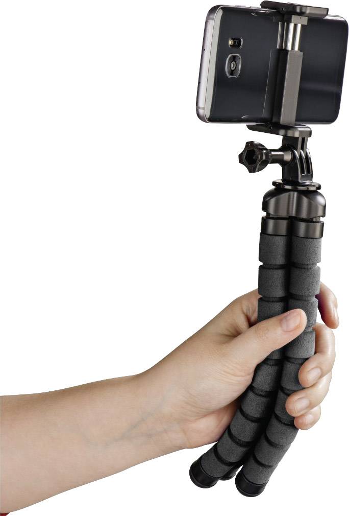 Hama Flex Dreibeinstativ 1/4 Zoll Arbeitshöhe=9 - 26cm Schwarz Für Smartphones und GoPro