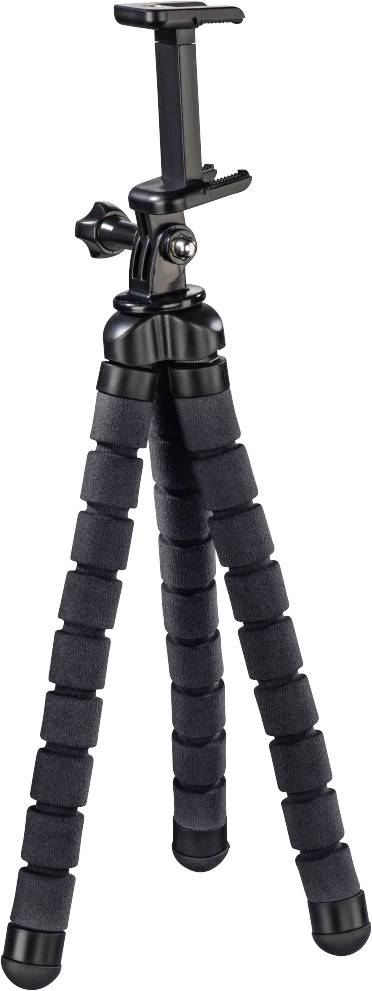 Hama Flex Dreibeinstativ 1/4 Zoll Arbeitshöhe=9 - 26cm Schwarz Für Smartphones und GoPro
