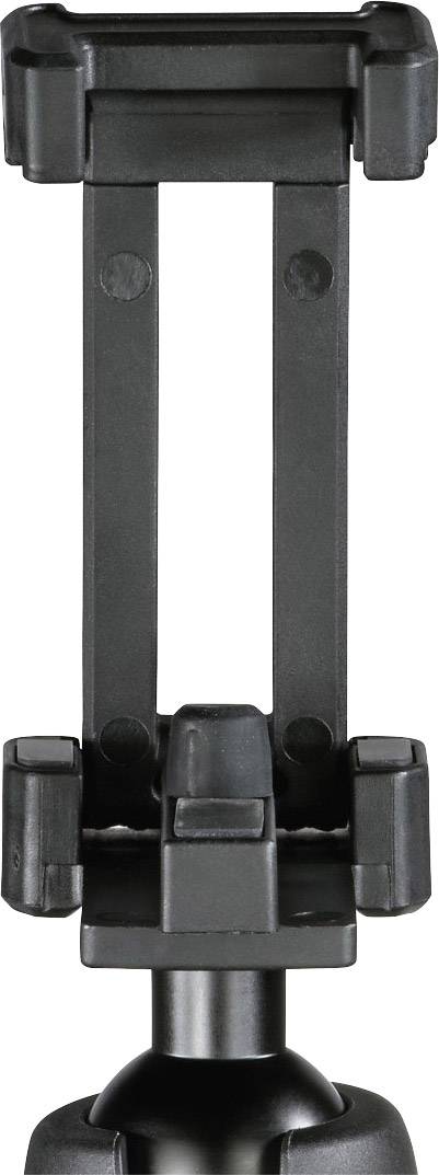 Hama Solid Tischstativ 1/4 Zoll Arbeitshöhe=16 - 19 cm Schwarz Kugelkopf, Wasserwaage, inkl. Smartphonehalter