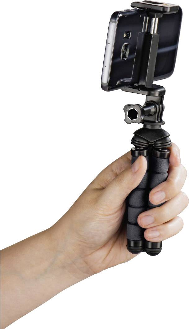 Hama Flex Ministativ 1/4 Zoll Arbeitshöhe=7 - 14cm Schwarz Für Smartphones und GoPro