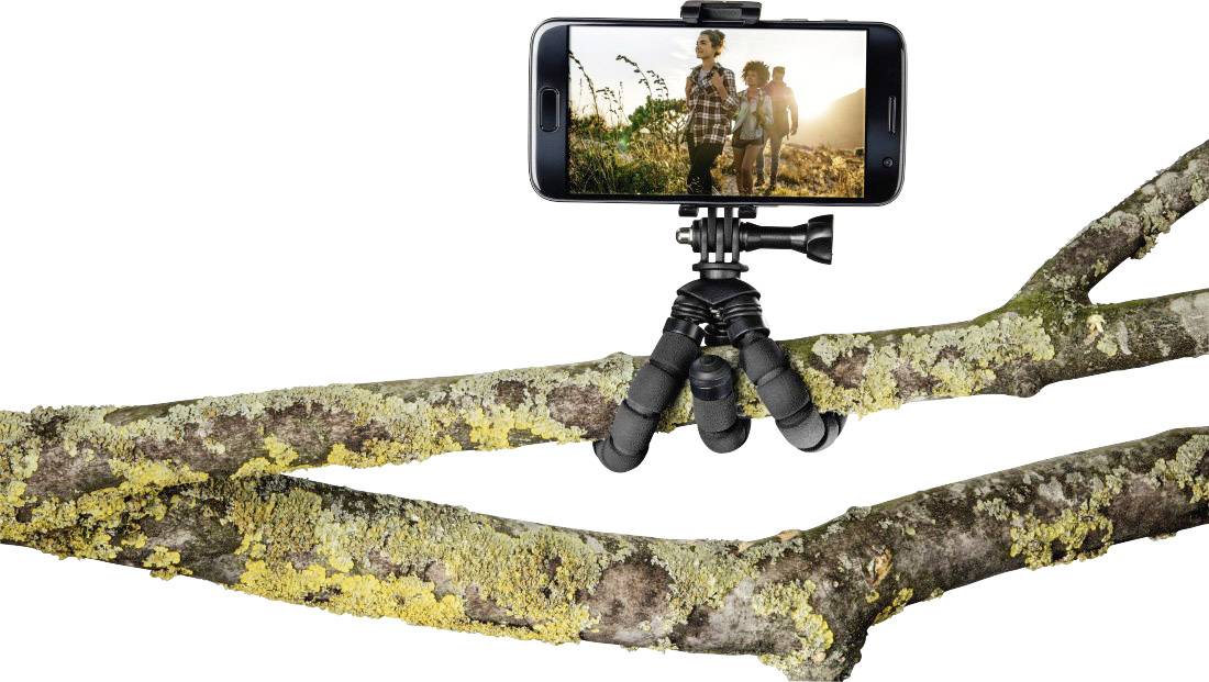 Hama Flex Ministativ 1/4 Zoll Arbeitshöhe=7 - 14cm Schwarz Für Smartphones und GoPro