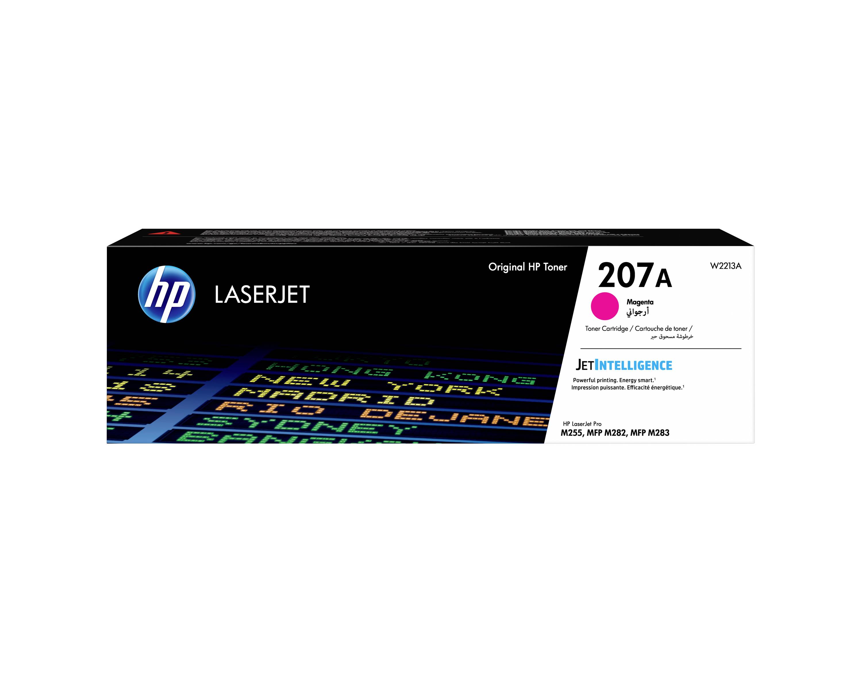 HP LaserJet 207A Magentatomerkassette in einer Schachtel mit der Beschriftung „Original HP Toner