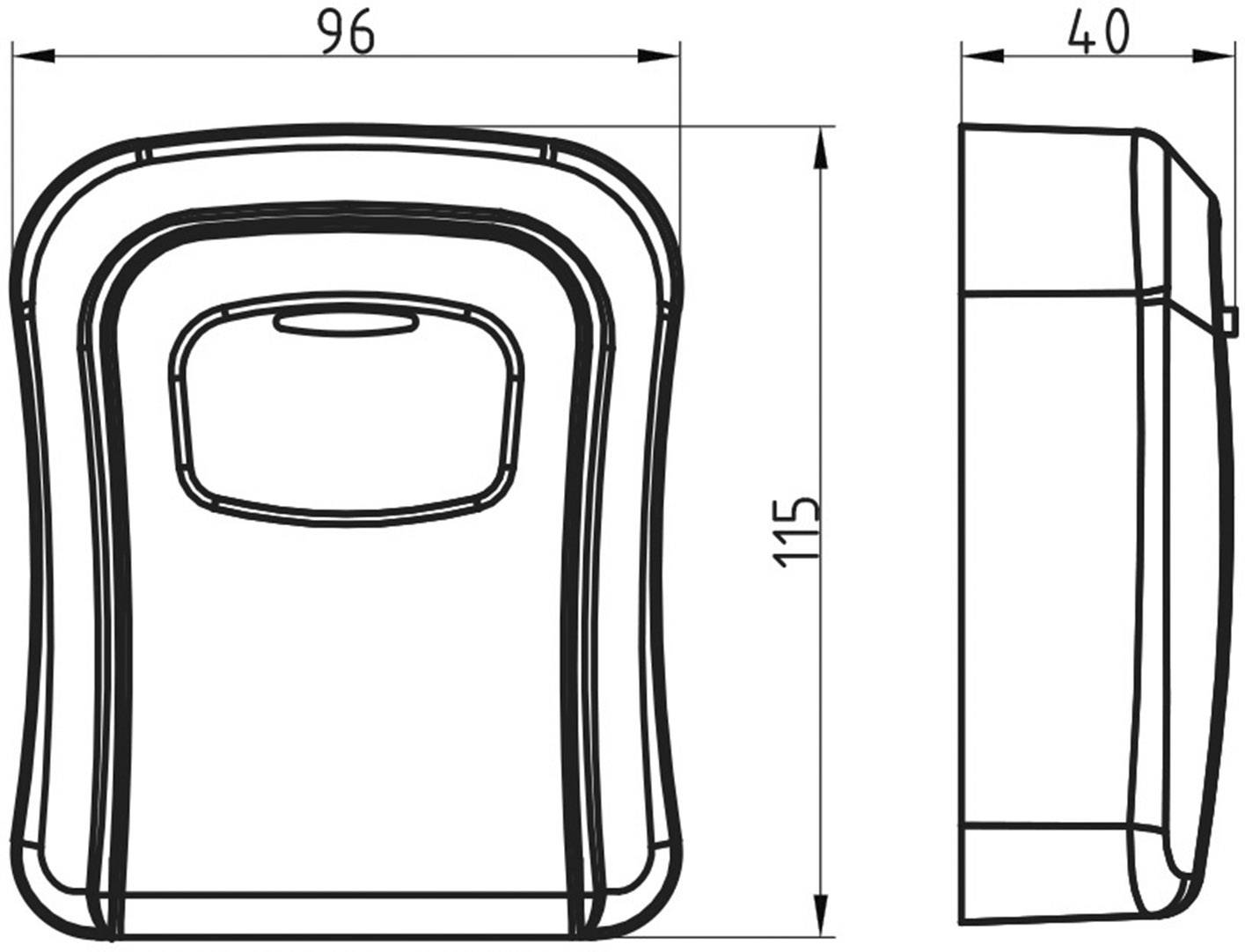 Basi 2101-0000-1116 SSZ 200 Schlüsseltresor Zahlenschloss Schwarz, Gelb