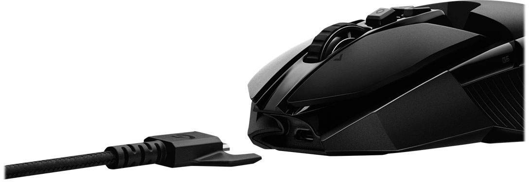 Logitech Gaming G903 LIGHTSPEED EWR2 Gaming-Maus USB Optisch Schwarz 6 Tasten 16000 dpi Beleuchtet, Gewichts-Tuning, Wiederaufladbar, Wireless Char