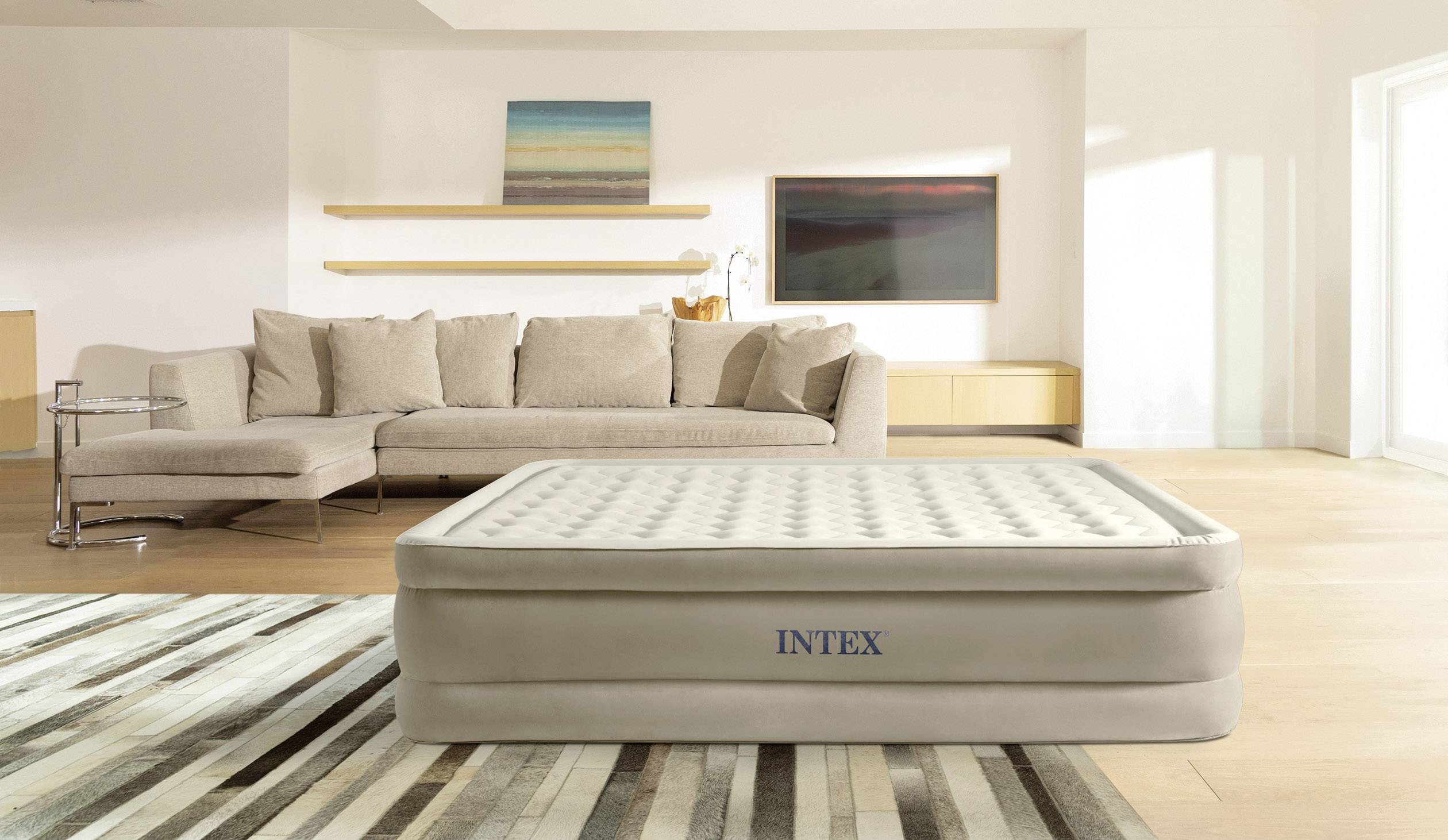 Intex 64428NP Luftbett (L x B x H) 203 x 152 x 46cm Grau