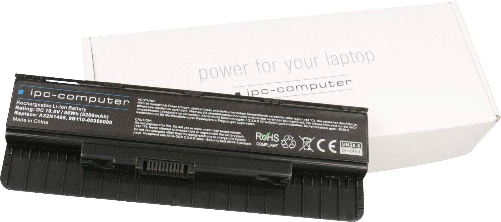 Ipc-computer Notebook-Akku A32N1405 10.8V 5200 mAh Asus