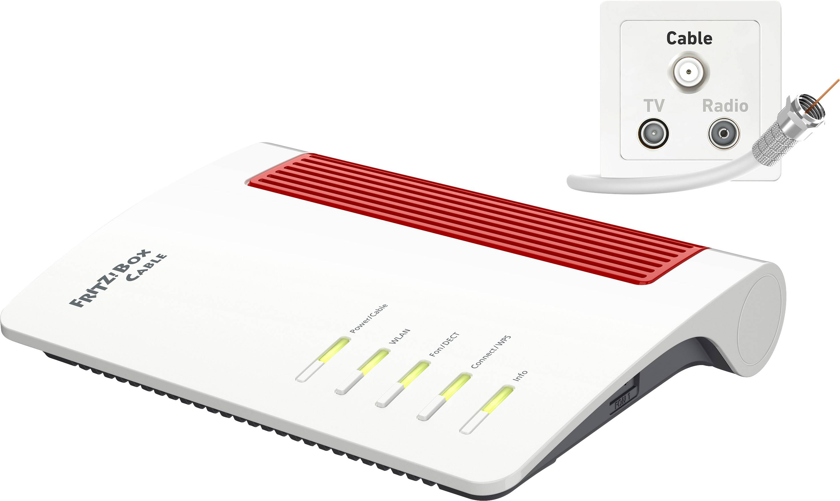 FRITZ! FRITZ!Box 6660 Cable WLAN Router mit Modem Integriertes Modem: Kabel 2.4 GHz, 5 GHz 2.4 GBit/s