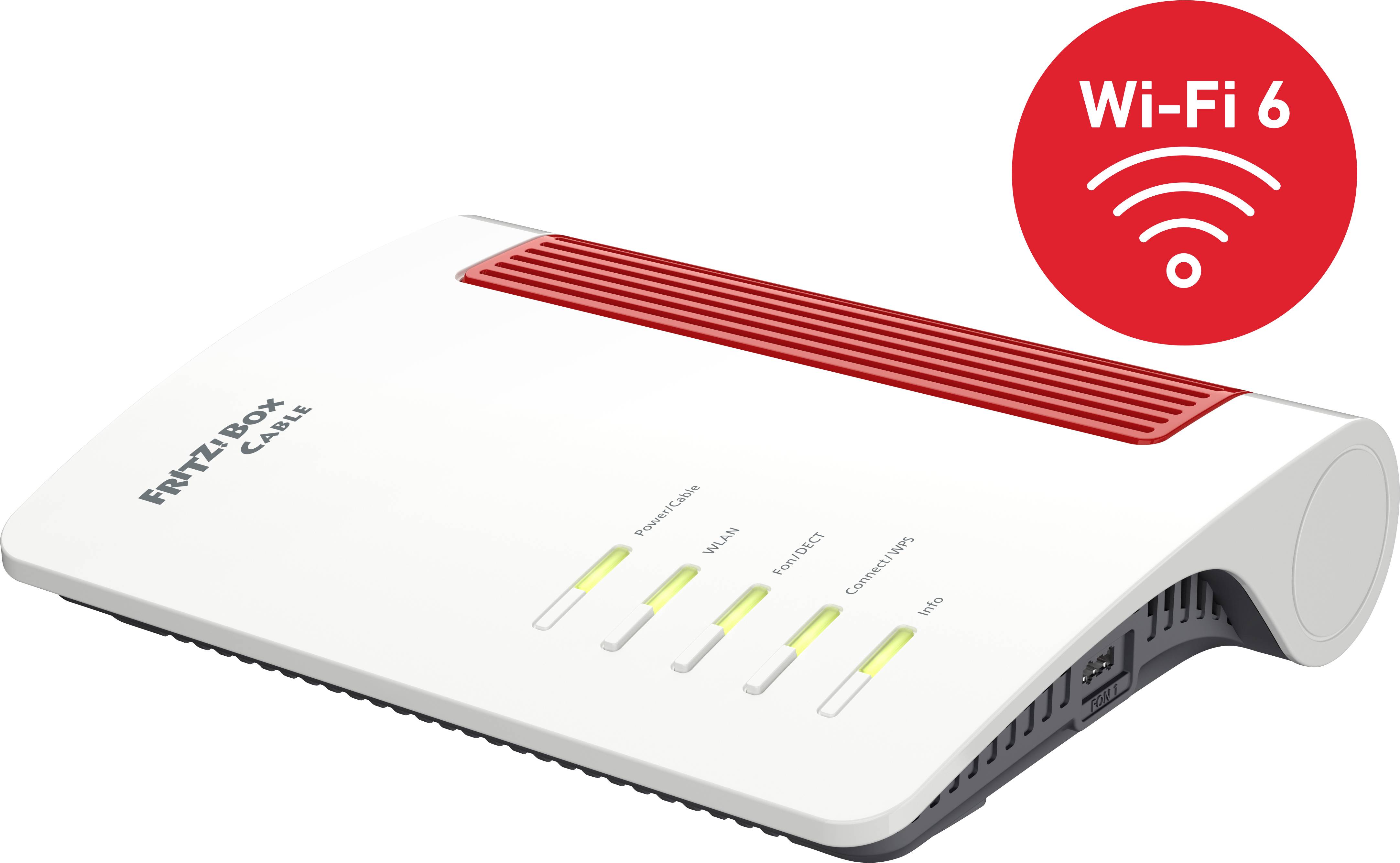 FRITZ! FRITZ!Box 6660 Cable WLAN Router mit Modem Integriertes Modem: Kabel 2.4 GHz, 5 GHz 2.4 GBit/s