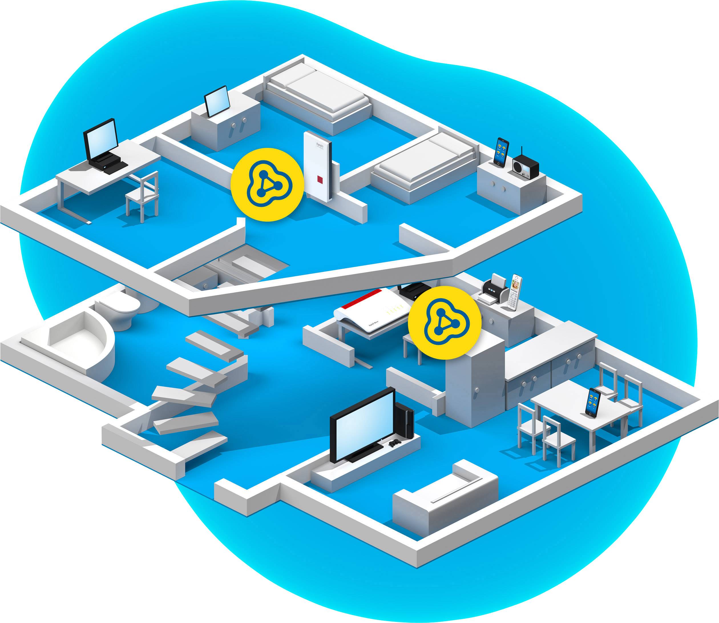 AVM Computersysteme WLAN-System FRITZMeshSet75902400