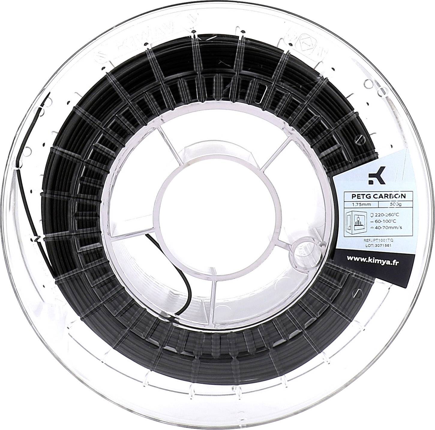Kimya PT1001TQ PETG-Carbon Filament PETG 1.75mm 500g Schwarz 1St.