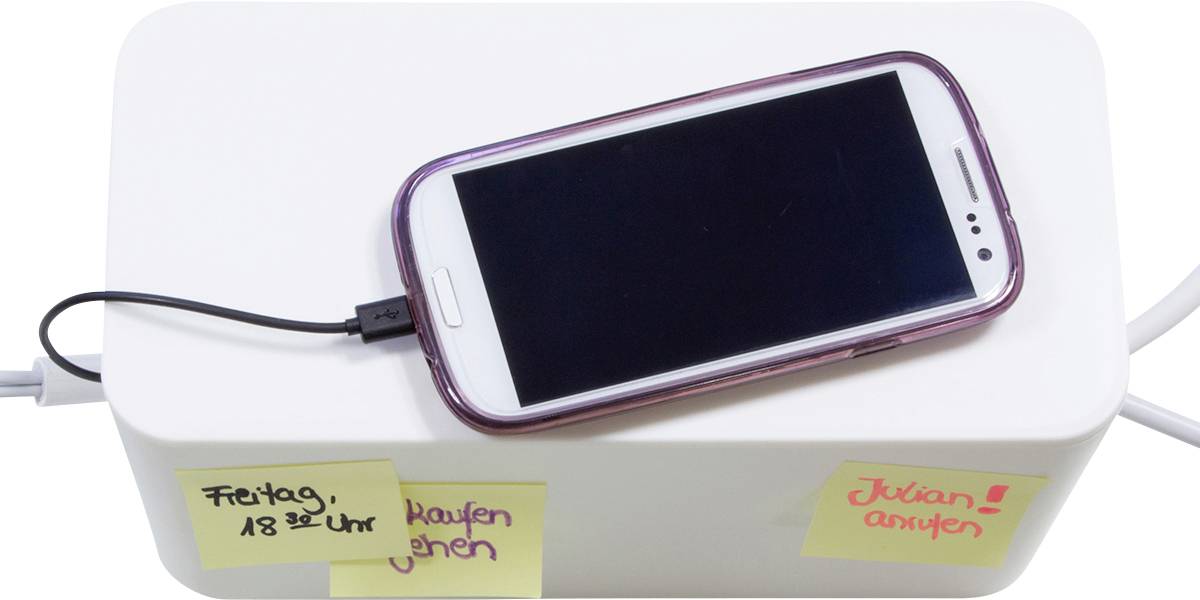 LogiLink KAB0061 Kabel-Gehäuse 115 x 235 x 120 Kunststoff Weiß 1St.