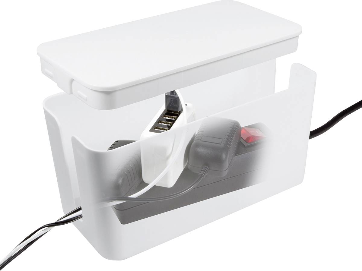 LogiLink KAB0061 Kabel-Gehäuse 115 x 235 x 120 Kunststoff Weiß 1St.