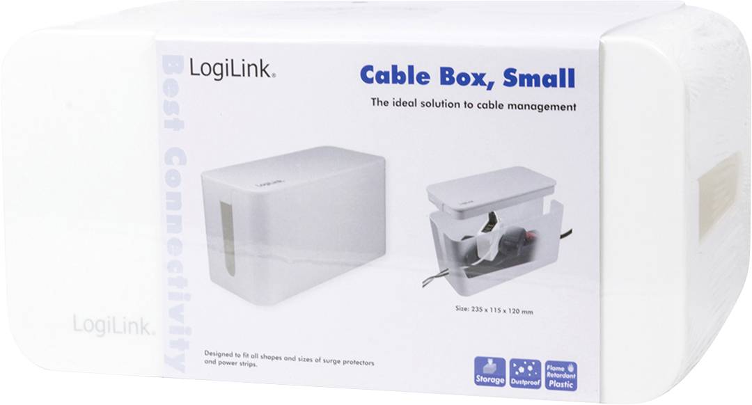 LogiLink KAB0061 Kabel-Gehäuse 115 x 235 x 120 Kunststoff Weiß 1St.