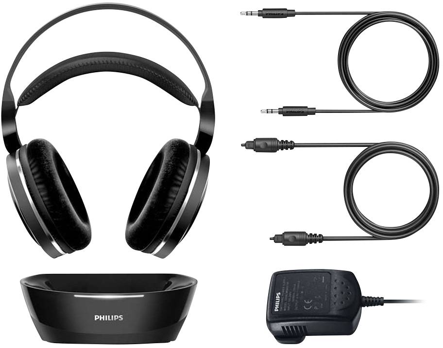 Philips SHD8850 Over Ear Kopfhörer Funk Schwarz Batterieladeanzeige TV