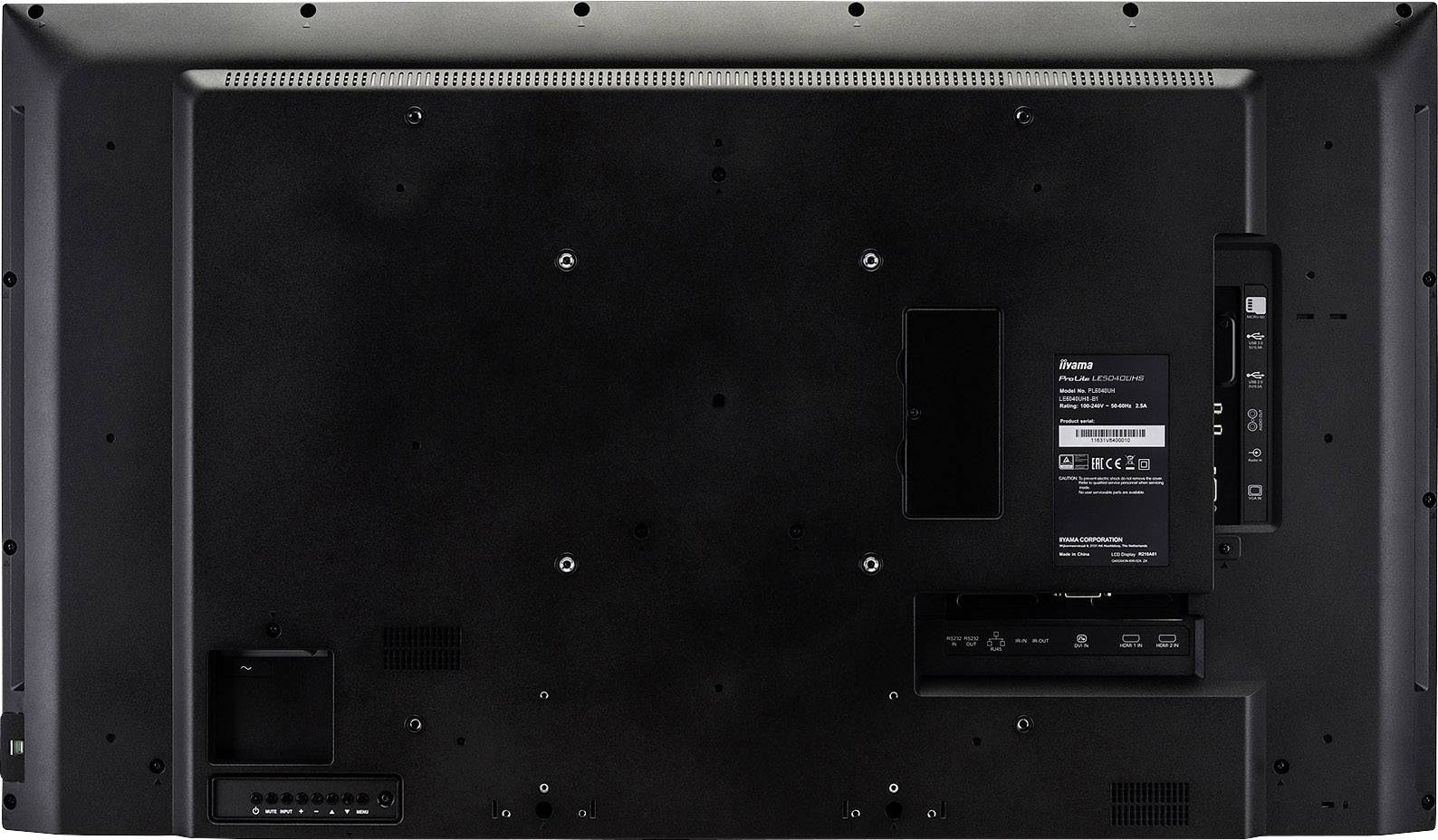 Iiyama Prolite LE5040UHS-B1 Digital Signage Display EEK: G (A - G) 127 cm (50 Zoll) 3840 x 2160 Pixel 18/7 Android™, Lautsprecher integriert, Mediap