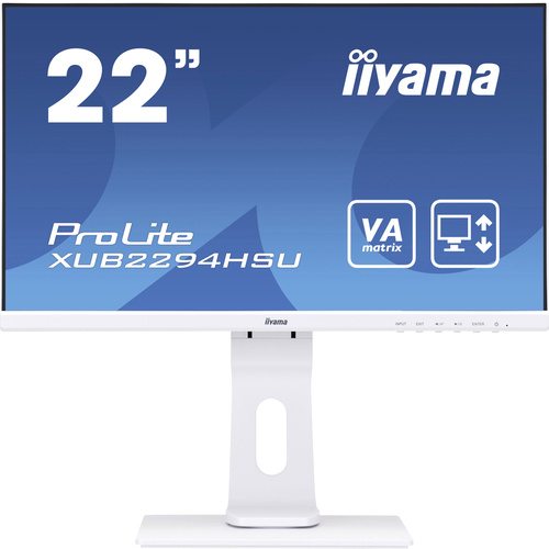 Iiyama Prolite XUB2294HSU-W1 LED-Monitor 54.6cm (21.5 Zoll) EEK E (A - G) 1920 x 1080 Pixel Full HD 4 ms HDMI®, DisplayPort, VGA