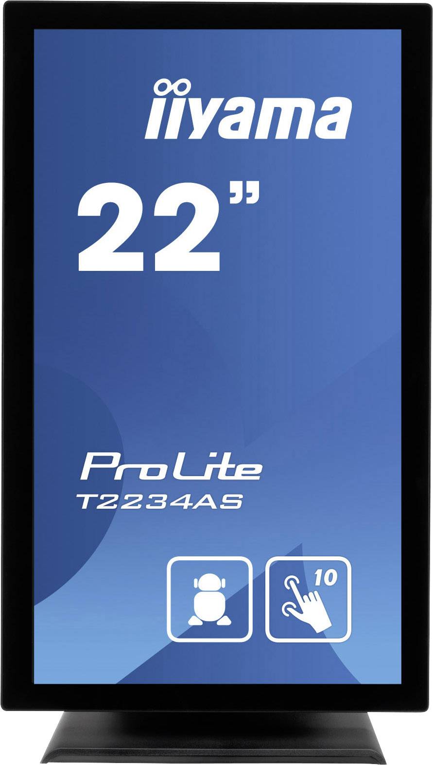 Iiyama Prolite T2234AS-B1 LED-Monitor 54.6 cm (21.5 Zoll) 1920 x 1080 Pixel 16:9 8 ms HDMI®, USB-A (USB 2.0), USB-A (USB 3.2 Gen 1), RS232, LAN (10