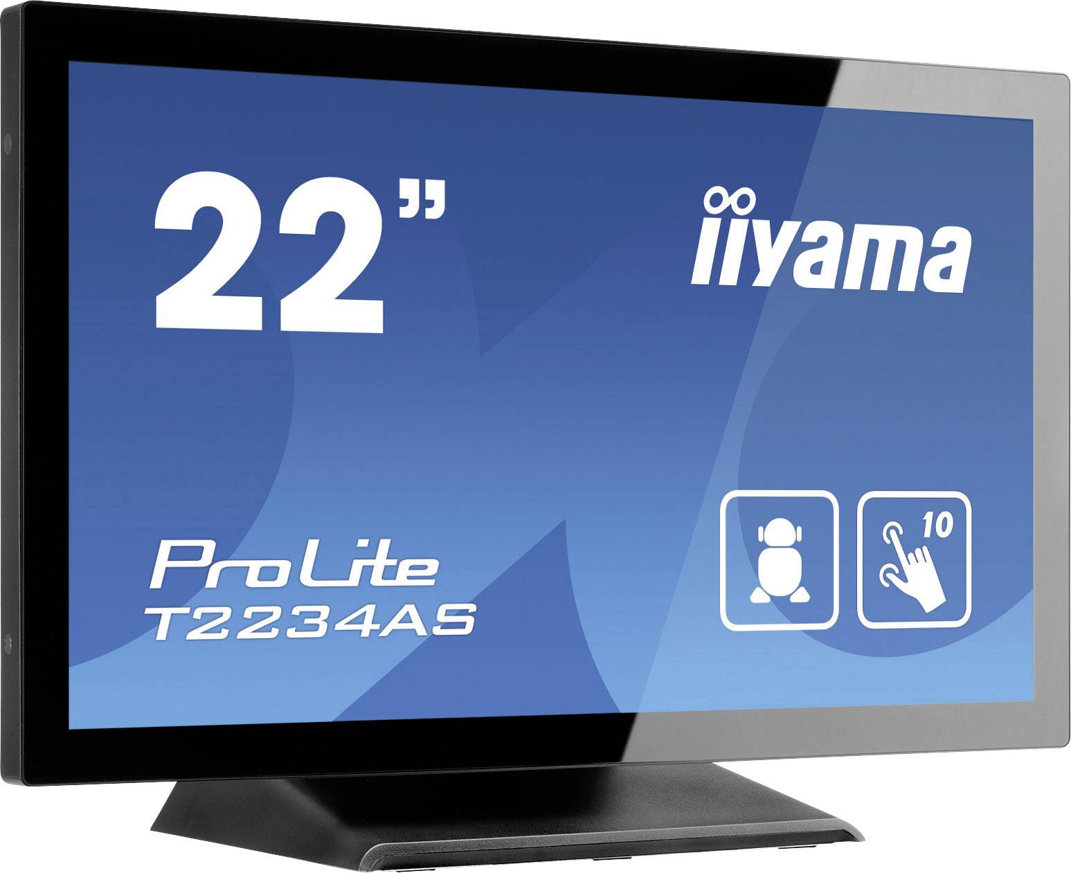 Iiyama Prolite T2234AS-B1 LED-Monitor 54.6 cm (21.5 Zoll) 1920 x 1080 Pixel 16:9 8 ms HDMI®, USB-A (USB 2.0), USB-A (USB 3.2 Gen 1), RS232, LAN (10