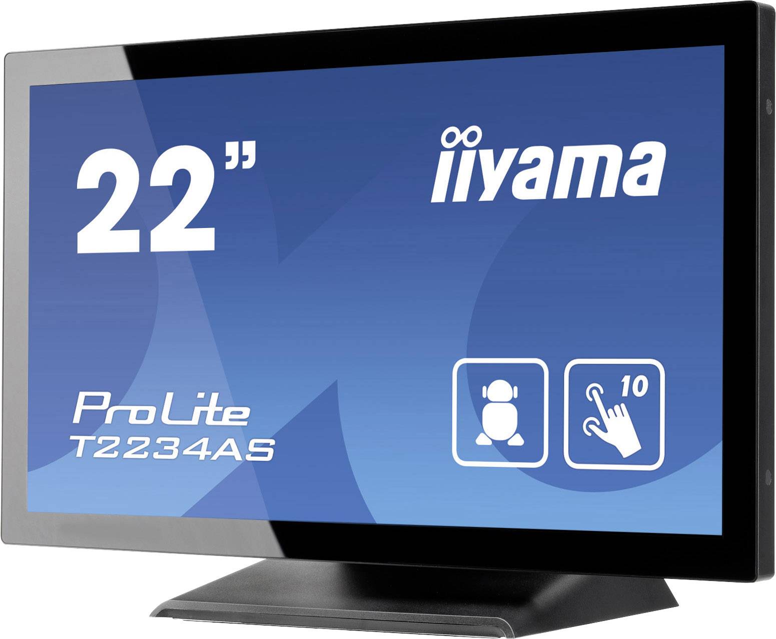 Iiyama Prolite T2234AS-B1 LED-Monitor 54.6 cm (21.5 Zoll) 1920 x 1080 Pixel 16:9 8 ms HDMI®, USB-A (USB 2.0), USB-A (USB 3.2 Gen 1), RS232, LAN (10