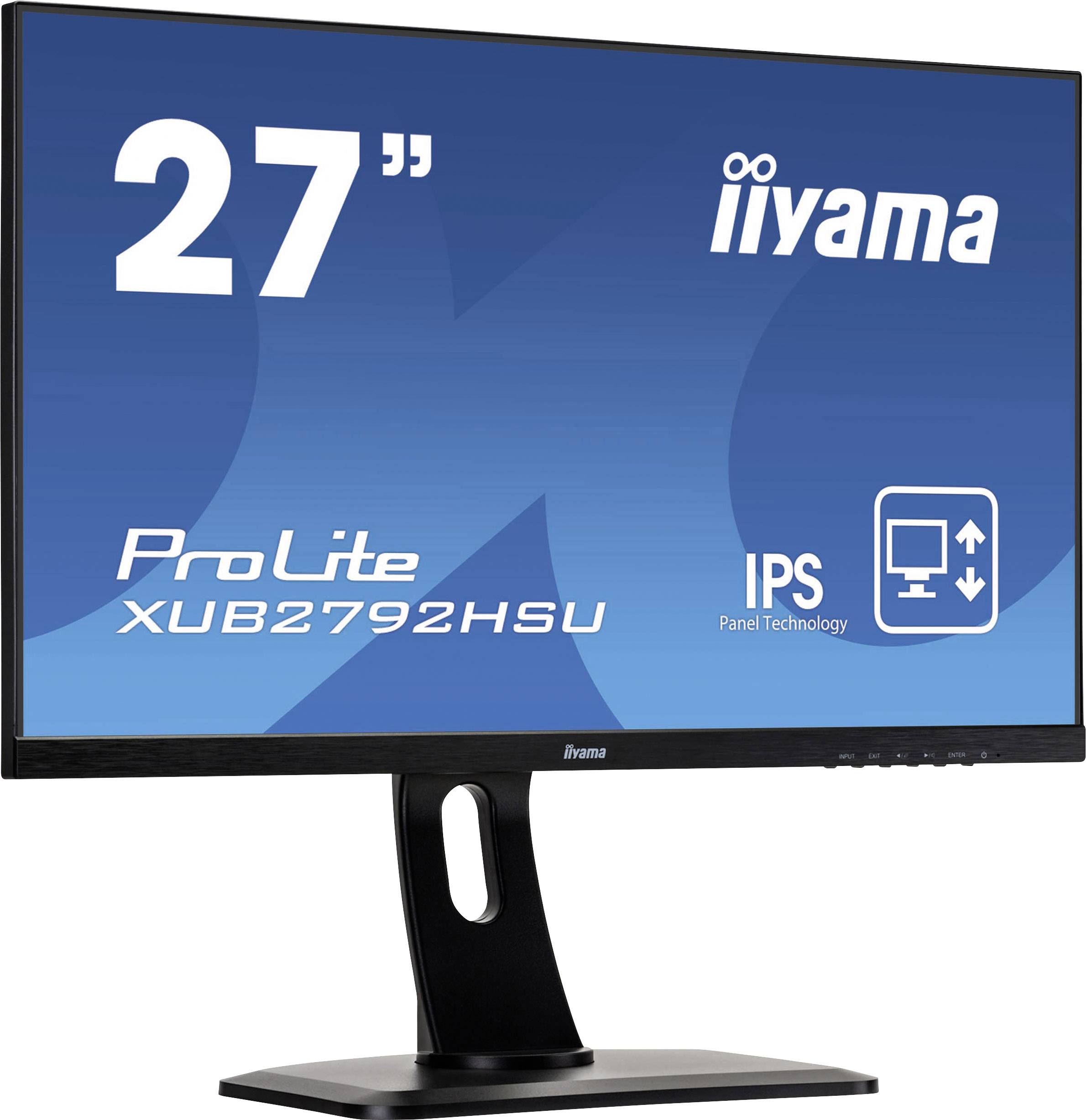 Iiyama Prolite XUB2792HSU-B1 LED-Monitor 68.6 cm (27 Zoll) EEK E (A - G) 1920 x 1080 Pixel Full HD 4 ms VGA, HDMI®, DisplayPort, USB 2.0, Kopfhörer