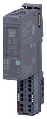 Ein graues elektronisches Modul mit QR-Code und CE-Kennzeichnung. Zum Einbau in technische Anlagen, erkennbar durch Anschlüsse unten.