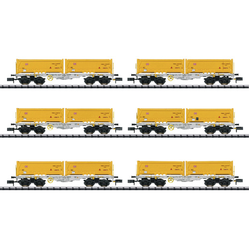 MiniTrix 15075 N Containertragwagen-Set Abraumzug der AEE Sgmmns 190