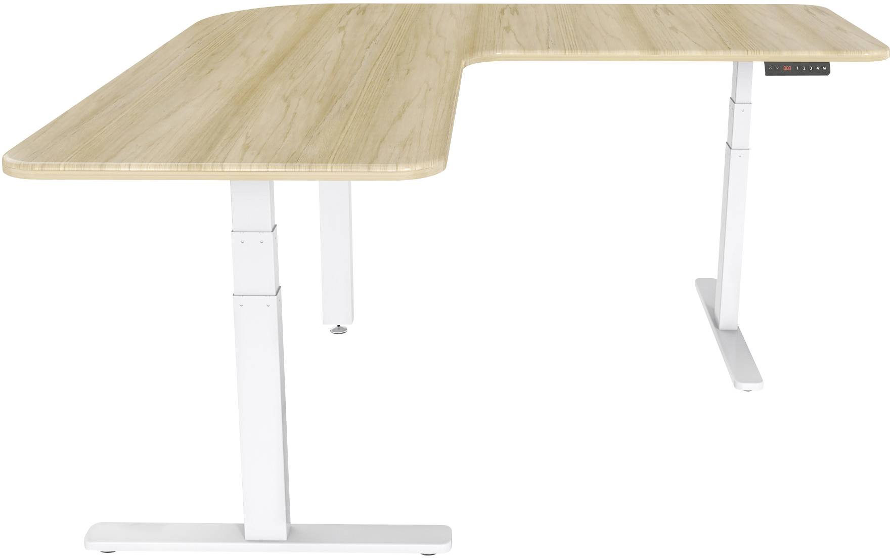 Digitus Sitz-/Steh-Schreibtischgestell elektrisch höhenverstellbar Höhen-Bereich: 600 bis 1250 mm (B x T) 2100 mm x 1900 mm Weiß DA-90386 DA-90386