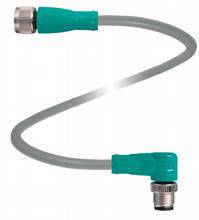 Pepperl+Fuchs 114632 Sensor-/Aktor-Steckverbinder M12 Stecker, gewinkelt, Buchse, gerade 5.00m Polzahl Sensoren: 4 1St.