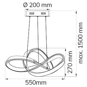 WOFI Indigo 1flg 6134.01.14.9000 LED-Pendelleuchte Gold (matt)