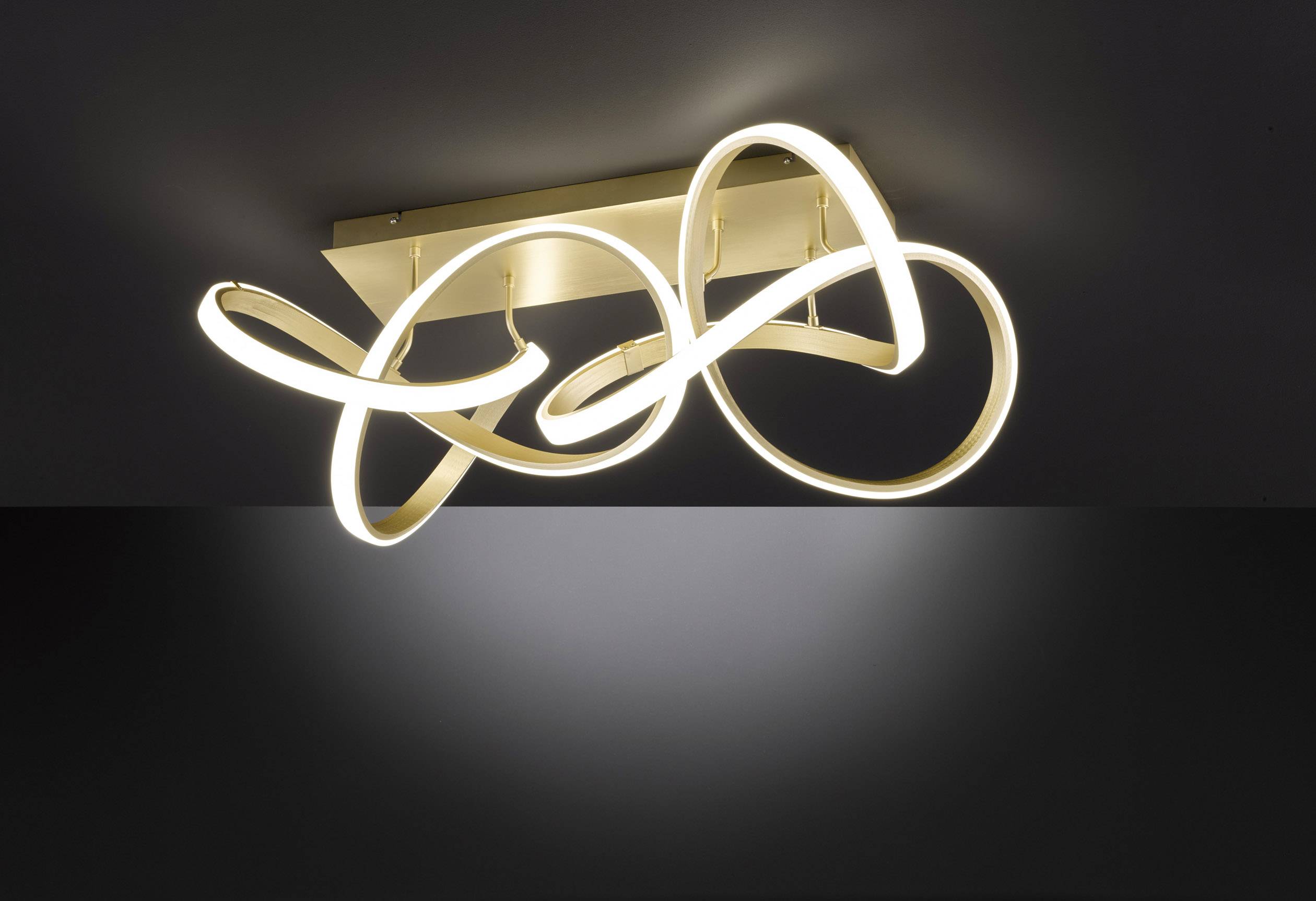 WOFI 9134.02.14.9000 Indigo 2flg LED-Deckenleuchte Gold (matt)