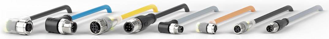 Pepperl+Fuchs 207601 Sensor-/Aktor-Steckverbinder M12, M8 Stecker, gerade, Buchse, gewinkelt 2.00m Polzahl Sensoren: 4 1St.