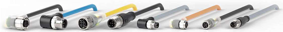 Pepperl+Fuchs 216709 Sensor-/Aktor-Steckverbinder M12 Stecker, gewinkelt, Buchse, gewinkelt 1.00m Polzahl Sensoren: 4 1St.