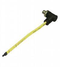 Ein gelber Brenngas-Schlauch mit schwarzem Anschluss, für den Anschluss an Gasleitungen, genutzt in Heiz- oder Kühlanlagen.