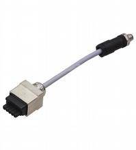 Bild eines elektrischen Steckverbinders mit einem kurzen Kabel.