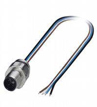 Kabel mit M8-Stecker und mehreren abisolierten Drähten. Geeignet für industrielle Anwendungen.