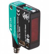 Ein industrieller Lichtsensor von Pepperl+Fuchs, Modell RL28-8-2000, mit IO-Link-Funktionalität, zur Objekterkennung.