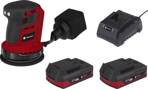 TOOLCRAFT ES-800 Serie TAWB-200 Akku-Exzenterschleifer 20V Li-Ion inkl. 2. Akku